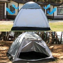 설치가 간단한 그늘막 텐트 원터치 입문자용 5~6인용, 그레이