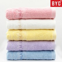 BYC 국산 타올 뉴하트쟈가드 고급 세면 수건 타월, 핑크