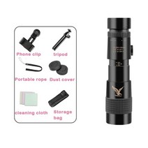 고무 단안 망원경 슈퍼 망원 줌 품질 지원 스마트 폰 라이트 나이트 HD 비전 10300x40mm, LUXURY 40mm