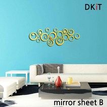 나nanr_인테리어장식 거울시트지 미러지B 미러지 스티커 시트지 거울벽 장식 스티지 벽스♥sksnfll, ♥sksnfll골드