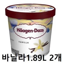 하겐다즈 하프갤런 바닐라 /초코 1.89L X 2 빅 사이즈 하겐다즈 아이스크림 대용량 업소용