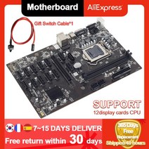 메인보드 B250 Mining Motherboard PCIe X1 PCI-E X16 Mining Rig BTC ETH Asus LGA1151 USB3.0 SATA3 Intel CPU Graphics Card Mining Miner, One, One Size