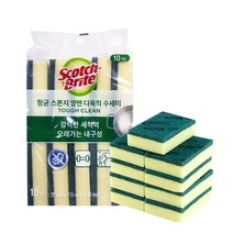 3M 향균스폰지 양면 다목적 수세미 소형 (10입) / 스카치브라이트, 1개