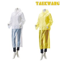 TK-R1003 성인 휴대용우의 (여러번 사용) 코트형 3색상 등산 낚시 캠핑 우의 비옷 우비 태광