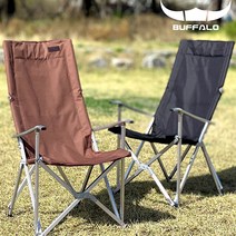 버팔로 접이식 감성 캠핑의자 알루미늄 블랙 브라운 홈캠핑 베란다 보관가방 코스트코, 릴렉스 체어 L 1P (블랙)