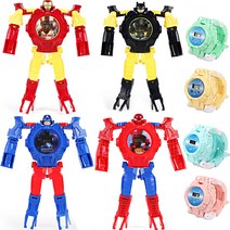 특이한 변신 로봇 히어로 캐릭터 led 방수 디지털 학생 초등 스포츠 전자 패션 손목시계 여아 남아 선물