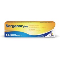Sargenor 아르기닌 비타민 C 및 마그네슘을 기반으로 한 Sargenor Plus 식품 보조제 14 개의 발포성 정제 63 Gr, 2개
