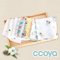 [꼬야] CCOYA 엄마들이 인정한 고급 순면100% 무형광 손수건(10매)