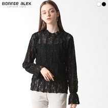 보니알렉스 보니알렉스(BONNIE ALEX) 스펭글 포인트 레이스 블라우스 (택가격:69000원)