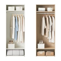 한샘 샘베딩 드레스룸 80cm(높이 216cm) 1단행거형 2종, B:라이트오크(B)