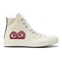 꼼데가르송 (당일) 23SS 컨버스 척테일러 1970S 화이트 하이 스니커즈 P1K112 WHITE