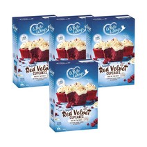 화이트윙스 컵케이크 믹스 레드 벨벳 365g White Wings Cupcake Mix Red Velvet, 4팩