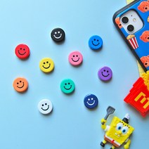 스마일 자석 10개 세트(10컬러), (4)레드 10개