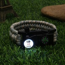 캠핑랜드 다기능 생존 팔찌(그레이밀리터리)