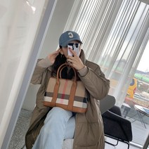 가벼운 소가죽 콤비 여성 토트백 애쉬비 숄더백 2컬러