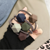 [은은한 상점] 무광 무지 다각형 데일리 명품 머리끈 헤어끈 (B004)