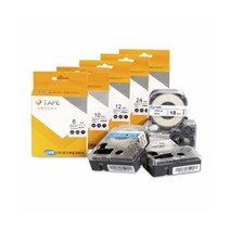 LMK 라벨테이프 12mm 12MBK 파랑바탕/검정글씨, 단일옵션