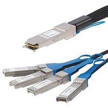 StarTech.com DAC Twinax 브레이크아웃 케이블1mMSA 언코드구리선 다이렉트 어태치 케이블MSA 준거 스위치 대응 QSFP4SFPPC1M