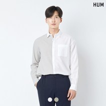 흄(HUM) 배색 오버핏 셔츠 FHOECSL145M