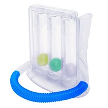 3 공 장치 생체 용량 호흡 트레이너 인센티브 Spirometer 폐 호흡 연습기 재활 훈련, WHITE_1