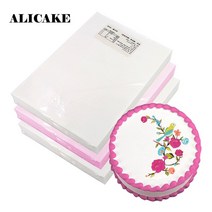 웨이퍼 페이퍼 떡 제과 식용 종이 플라워 과자 베이커리 요리 도구 케이크 시트 시트, 0.65mm 100pcs 흰색