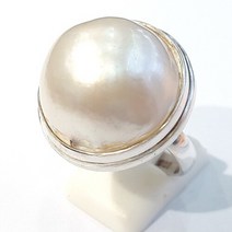 블루케이 [블루케이] 엔틱마베진주 원석 반지 220110-04 6월탄생석