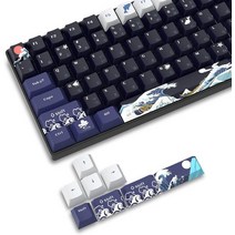 PBT 키캡 60% Great Wave Off Kanagawa 일본어 키캡, 상세페이지 참고, 대파도 가나가와 132