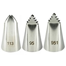 베이킹 깍지 앙금케이크재료 앙금플라워도구 95951113 잎 장식 배관 노즐 해바라기, 3개