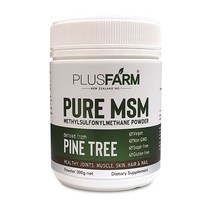 PLUSFARM 플러스팜 PURE MSM 파우더 가루 분말 뉴질랜드 엠에스엠 천연 식이유황 소나무추출 300g
