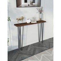 바테이블 홈 카페 아일랜드식탁 현관 테이블 미국식 심플 원목 철조대 책상 옆테이블 좁고 길쭉한 몇 벽 벽쪽 캐비닛 좁은테이블, 조립하다._가로 120 세로 30 높이 105 (원