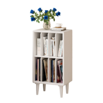 lp 수납장 원목 2단 책장 선반 보관함 lp판 레코드판 거실 진열장, 화이트 45x32x89cm