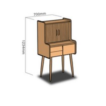 뷰로데스크 엔틱가구 수입 콘솔테이블 원목화장대 미니화장대, 벚나무 뷰로데스크 조명없음