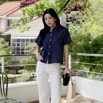 [바보사랑] 여성 여름 토이브 스트라이프 반팔 셔츠