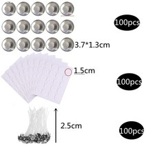 캔들 초 실리콘 몰드 양초 DIY 100pcs 하트 모양의 빈 알루미늄, 라운드 믹스 300pcs