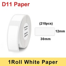 호환 Niimbot D11 D110 라벨 용지 스티커 프린터 용 자체 접착 방수 오일 방지, 2.12x30mm 210pcs