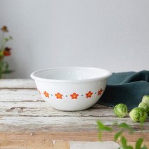 모던하우스 L 레드 작은꽃마리 법랑 다용도볼 16cm