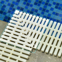 수영장 미끄럼 방지 매트 플라스틱 발판 바닥 깔개, 40cm 5포트 코너 커버