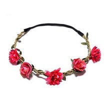 여성 Wedding Floral Headband Charm Flower Tiara Party Brid Garland Princess Wreath Girls Crown Headdre