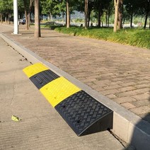 장애인경사로 경사판 문턱 휠체어 슬로프 계단 발판 접이식 자전거 매트 경사, 옐로우 5cm