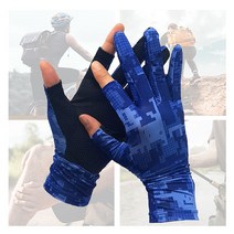 여름 라이더장갑 자외선차단 남성 여성 운전 낚시 스포츠 두손 손가락 장갑, L-블랙