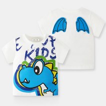 더메르시 날아라 공룡 반팔 입체 티셔츠