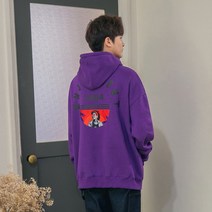 [alvinclo_enormous]빅사이즈 인조이먼트 전사 오버핏 후드티 BE5860 (2COLOR)