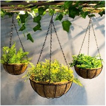 인테리어 철제 코코넛 행잉 바구니 화분걸이 화분, 2-코코넛행잉화분30CM