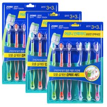 2080 딥터치 일반모 칫솔 3+3, 3개 (총 18개)