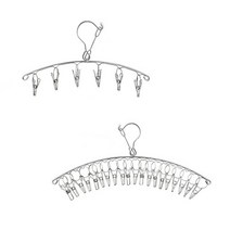 스텐 튼튼한 양말건조대 속옷 빨래집게 걸이, 6구