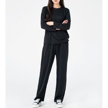 여성 여름 찰랑 긴팔 와이드팬츠 세트 신입생코디 편의점룩 이지웨어 조깅