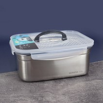 코멕스 블럭형 스텐 보관 밀폐용기 핸들 3.32L, 단품, 1개