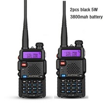 2pcs Baofeng uv-5r 5W/8W 1800/3800mAh 배터리 양방향 라디오 CB 라디오 통신기 햄 라디오 Baofeng uv 5r, 02 5W 3800mAh