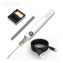인두기 세트 납땜 솔더 인두 usb 인두 전기 8w 5v 주석 인두 조절기 유선 키트 휴대용 스탠드, 협력사, 1개의 팁이 포함된 1PCS 키트, 1개
