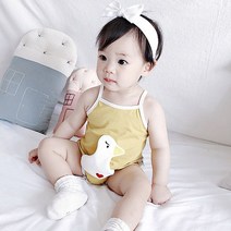 오리 당근 사자 민소매 바디슈트 3-24개월 우주복 귀여운 아기 신생아 예쁜 유아